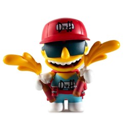 Duffman with Spraying Duff Beer Bottles 3/24 The Simpsons Moe's Tavern Vinyl Mini Series Mini Figurine Kidrobot