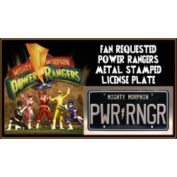 Fan Requested PWR RNGR License Plate Power Rangers
