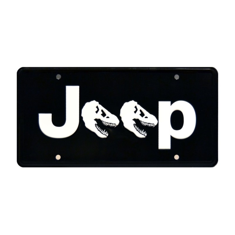 Jeep Rubicon Commercial JEEP Dino Head License Plate Jurassic Park