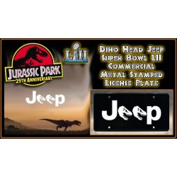 Jeep Rubicon Commercial JEEP Dino Head License Plate Jurassic Park