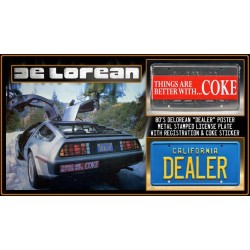 DeLorean Dealer License Plate Poster