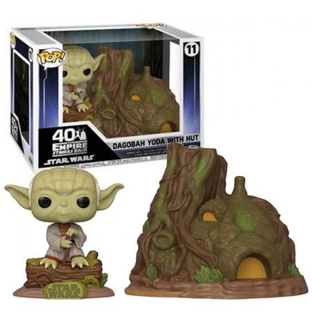 Dagobah Yoda with Hut POP! Town 11 Bobble-head Funko