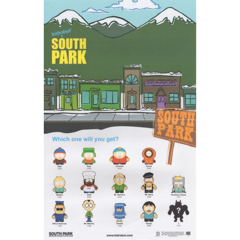 Checklist Poster South Park Series 1 Kidrobot