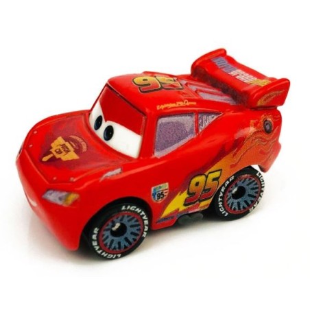 LIGHTNING McQUEEN WITH RACING WHEELS Cars Die-Cast Mini Racers Mattel