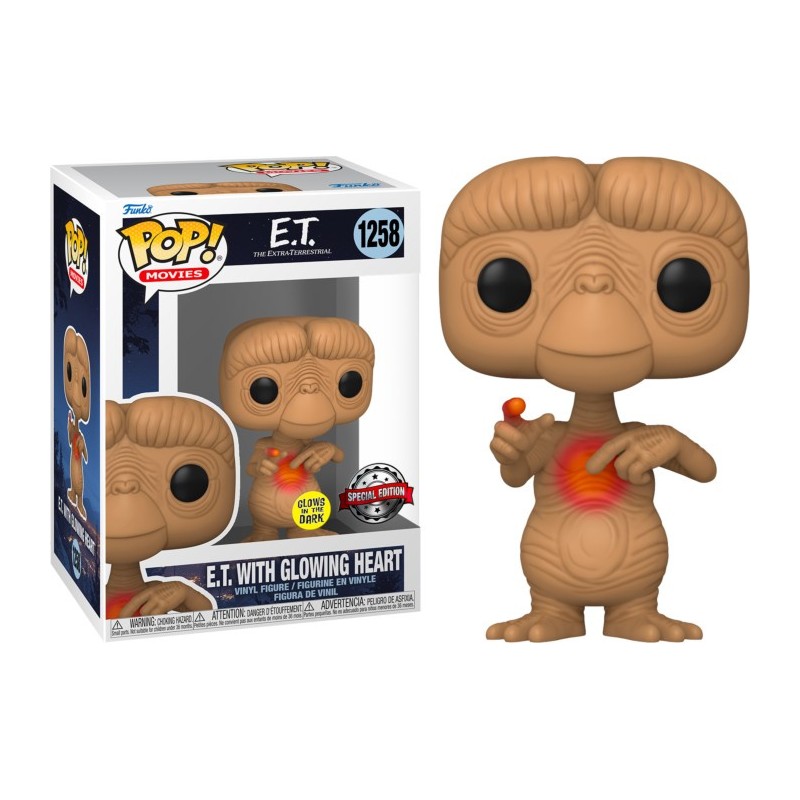 E.T. WITH GLOWING HEARTS GID SE POP! Movies 1258 Figurine Funko