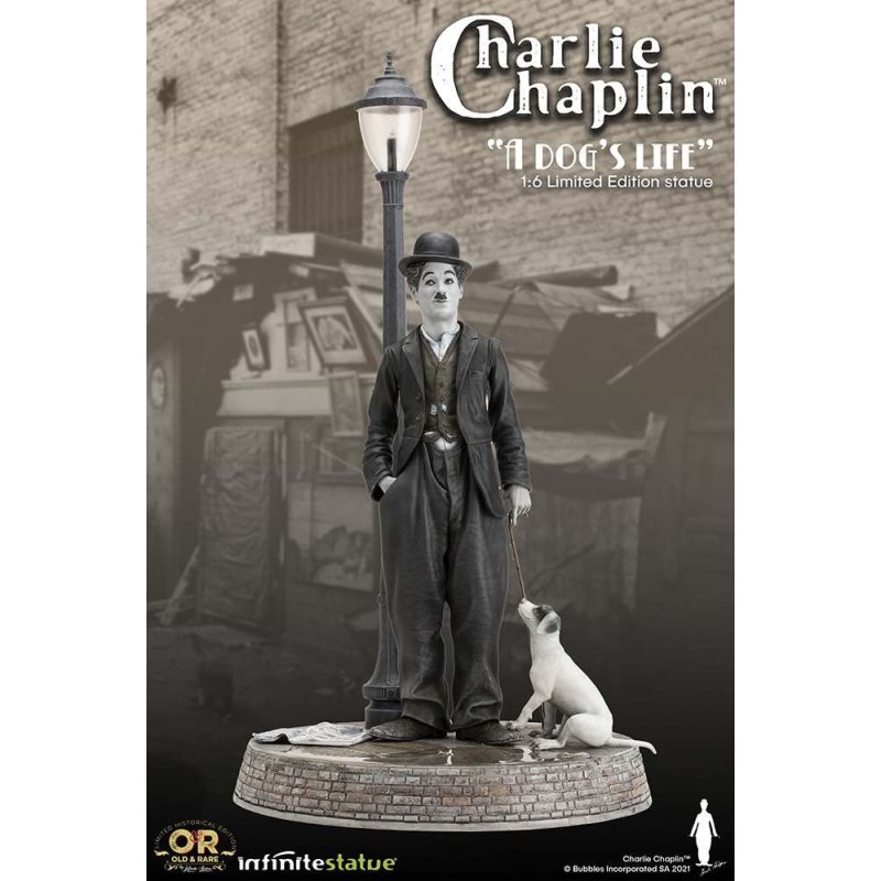 CHARLIE CHAPLIN™ "A DOG'S LIFE" Old & Rare 1:6 Statue Infinite Statue