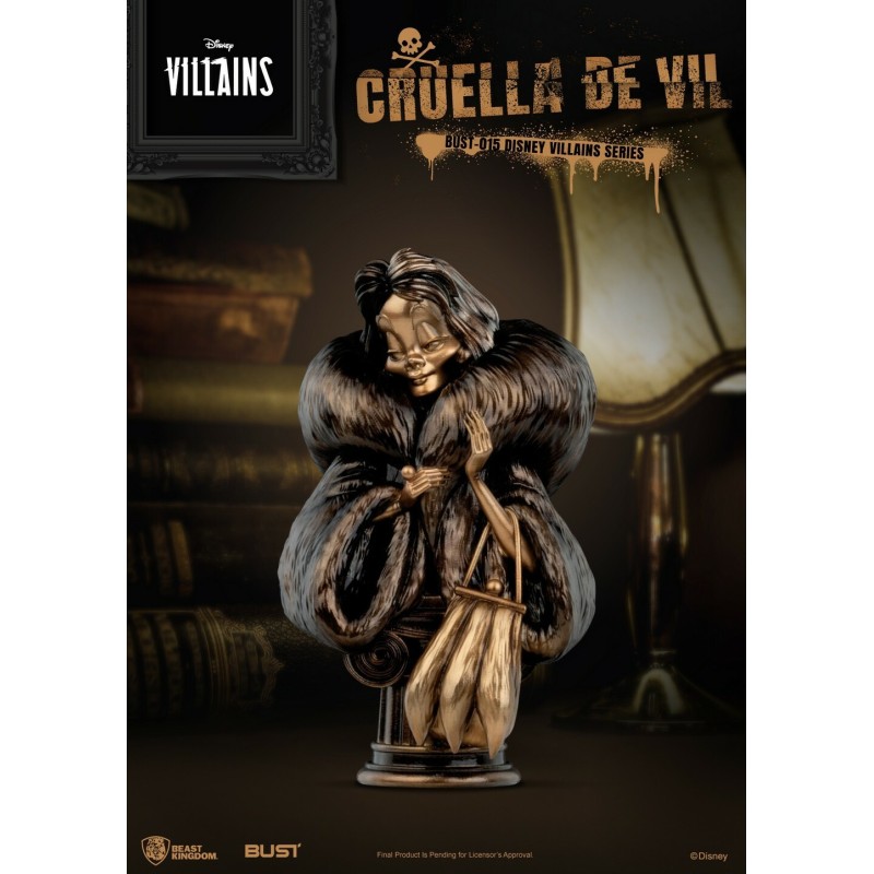 CRUELLA DE VIL Buste Disney Villains Series BUST-015 Beast Kingdom