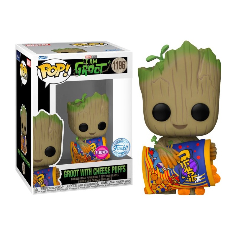 GROOT WITH CHEESE PUFFS POP! Marvel 1196 Figurine Funko