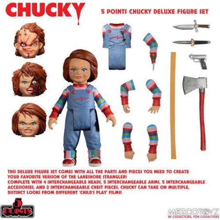 CHUCKY 5 POINTS DELUXE FIGURE SET Mezco
