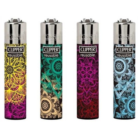 LOT DE 4 BRIQUETS mandala Pattern CLIPPER