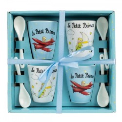 Coffret 4 TASSES + CUILLÈRES assortiment Le Petit Prince Enesco