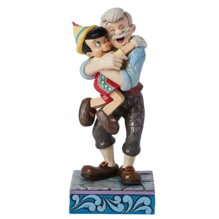 WHISHFUL AND WISE (Pinocchio & Geppetto) Disney Traditions Figurine Enesco