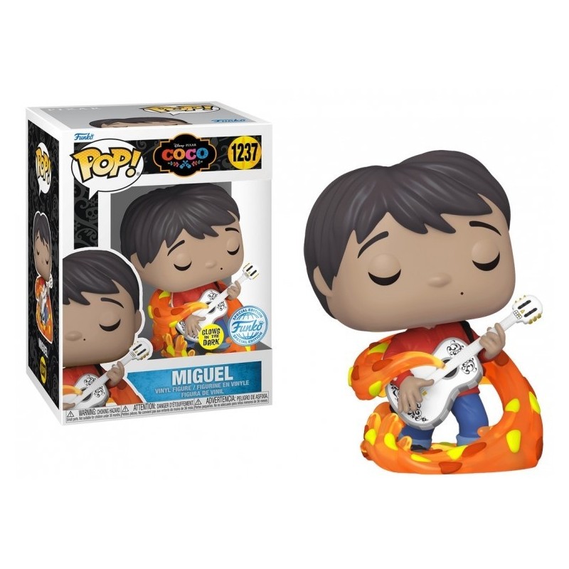 MIGUEL (with Guitar) GITD Exclusive POP! Disney 1237 Pixar Figurine Funko