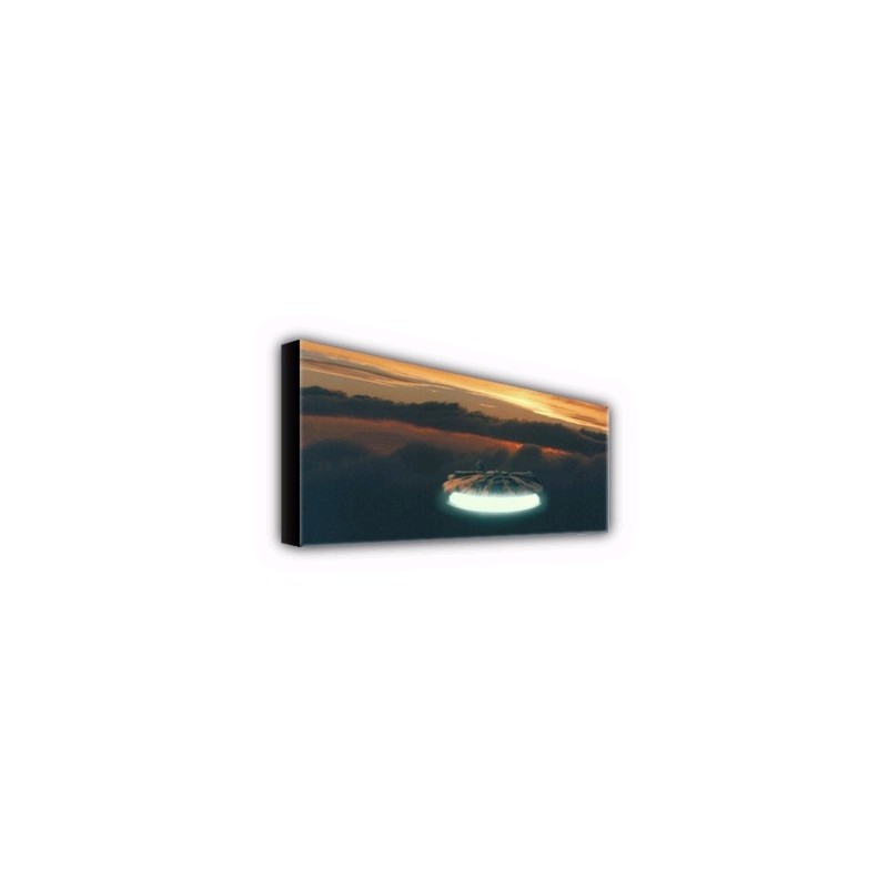 Millenium Falcon over Bespin Cloud City Canvas ID-Wall