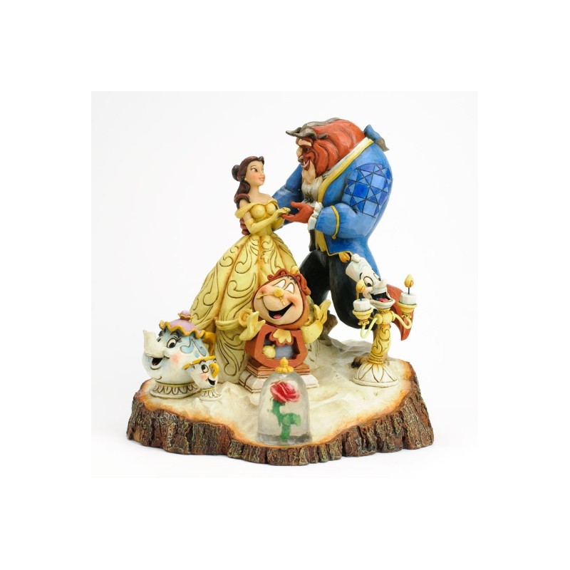 Tale as Old as Time (La Belle et la Bête) Wood Carved Disney Traditions Enesco