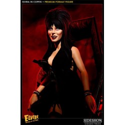 Elvira in Coffin Premium Format Statue Sideshow