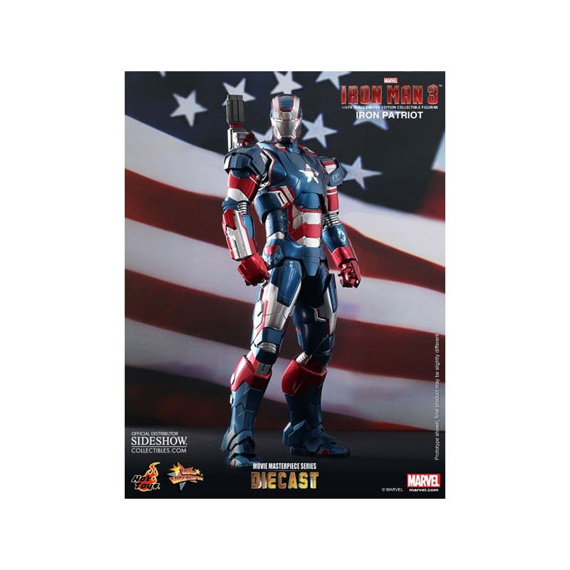 Iron Patriot DIECAST Movie Masterpiece Series Figurine 1/6 Hot Toys
