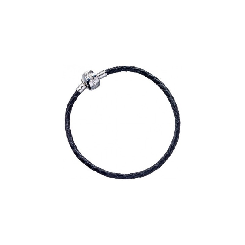 Black Leather Charm Bracelet The Carat Shop