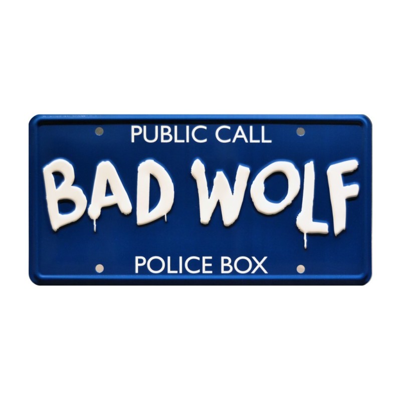 BAD WOLF Public Call Police Box License Plate Doctor Who