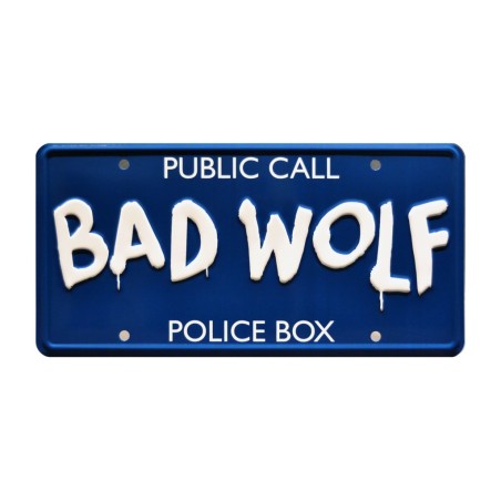BAD WOLF Public Call Police Box License Plate Doctor Who