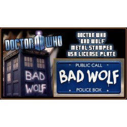BAD WOLF Public Call Police Box License Plate Doctor Who
