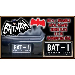 Batmobile BAT-1 License Plate Batman 1960s