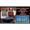 Trans Am 1982 'KITT' KNI 667 License Plate Knight Rider