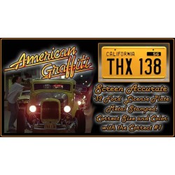 Ford Deuce Coupe 1932 THX 138 License Plate American Graffiti