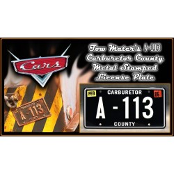 Tow Mater's Tow Truck A-113 License Plate Cars