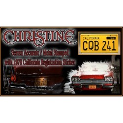 'Christine' 1958 Plymouth Fury CQB 241 License Plate Christine