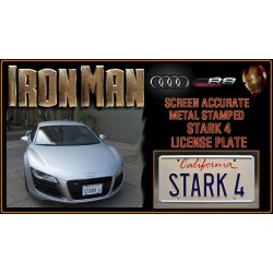 Tony Stark's Audi R8 STARK 4 License Plate Iron Man