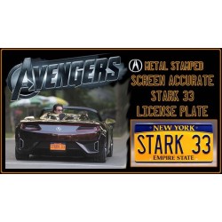 Tony Stark's Acura NSX Roadster STARK 33 License Plate The Avengers